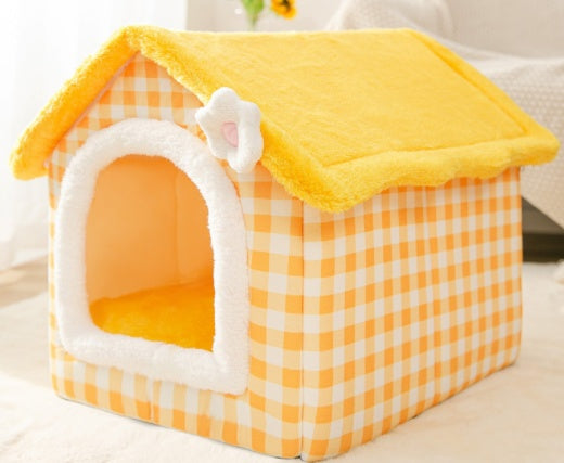 Foldable Pet House & Bed for Winters