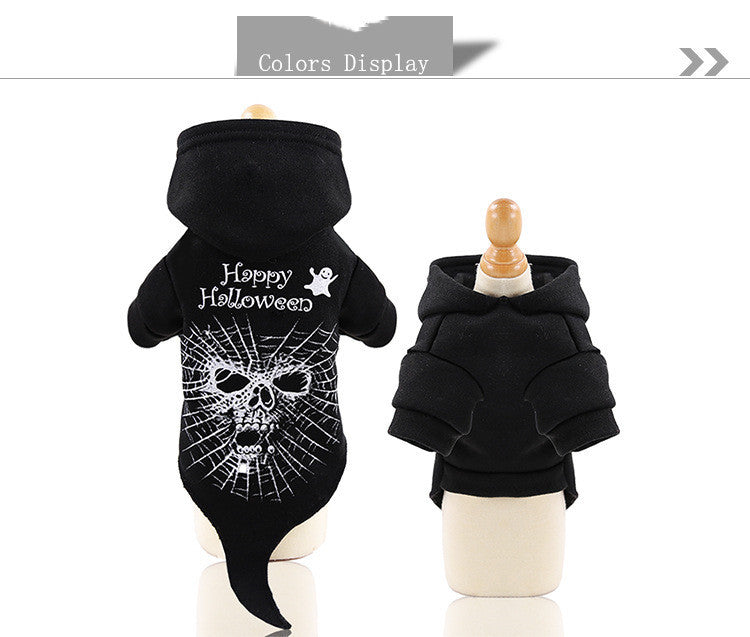 Black Skull Horror Cat Halloween Accessories