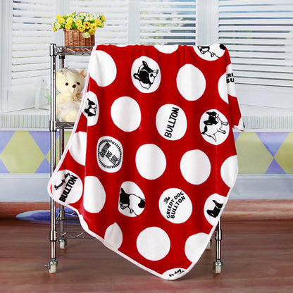 Coral Fleece Printed Blanket for Pets