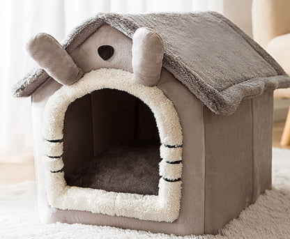 Foldable Pet House & Bed for Winters