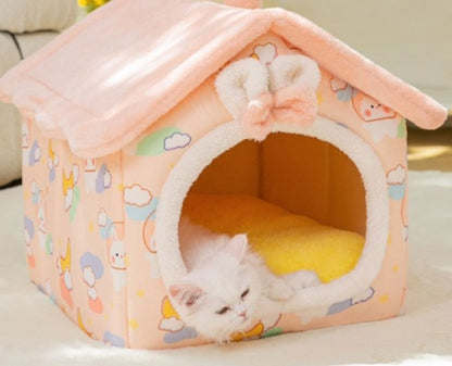 Foldable Pet House & Bed for Winters