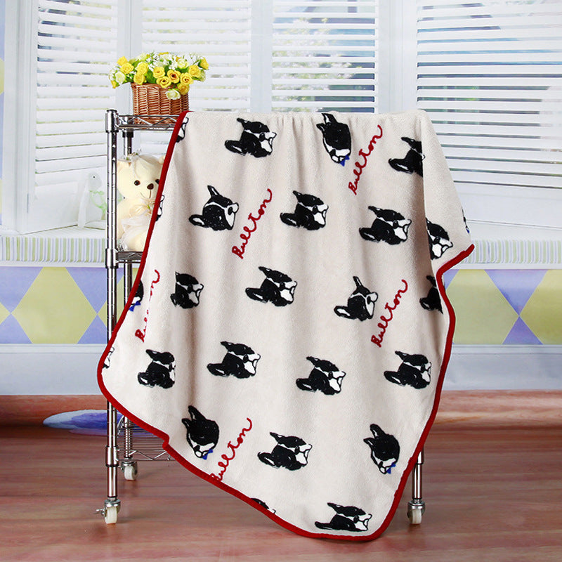 Coral Fleece Printed Blanket for Pets