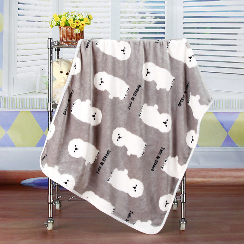 Coral Fleece Printed Blanket for Pets