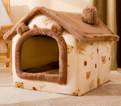 Foldable Pet House & Bed for Winters