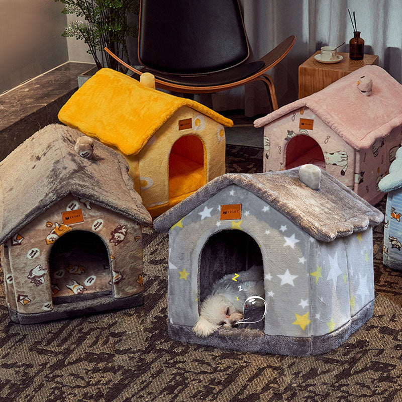 Foldable Pet House & Bed for Winters