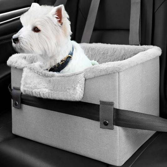 Portable Dog Car Seat With Clip-On Safety Leash