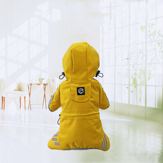 Four Feet Waterproof Dog Raincoat