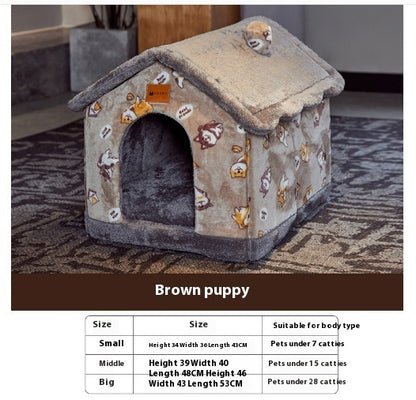 Foldable Pet House & Bed for Winters