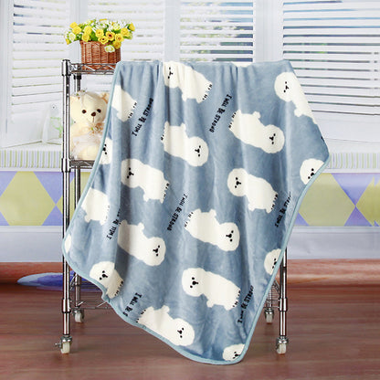 Coral Fleece Printed Blanket for Pets