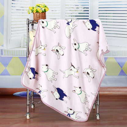 Coral Fleece Printed Blanket for Pets