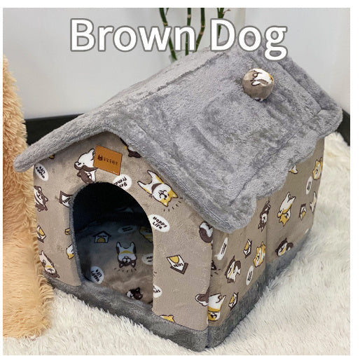 Foldable Pet House & Bed for Winters