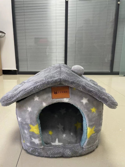 Foldable Pet House & Bed for Winters