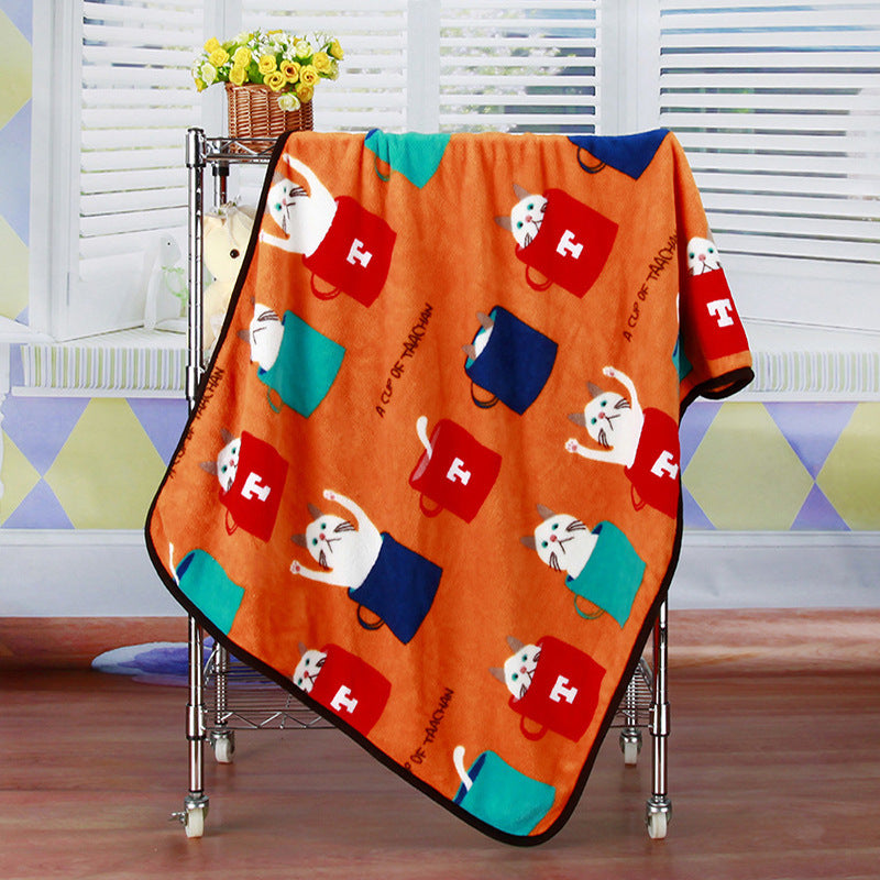 Coral Fleece Printed Blanket for Pets